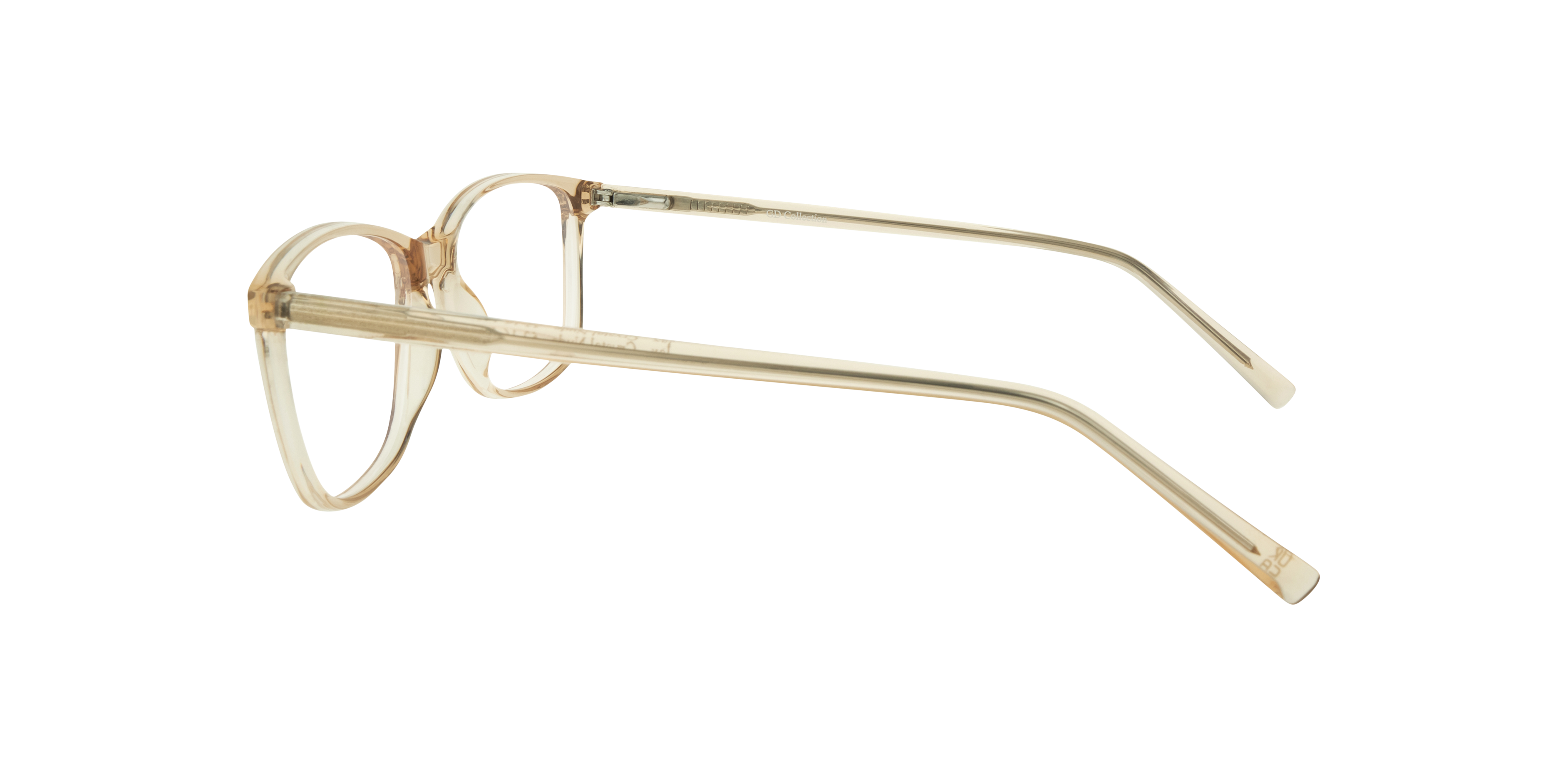 Jax Crystal Nude PlasticEyeglass Frames for Glasses Direct, Side View