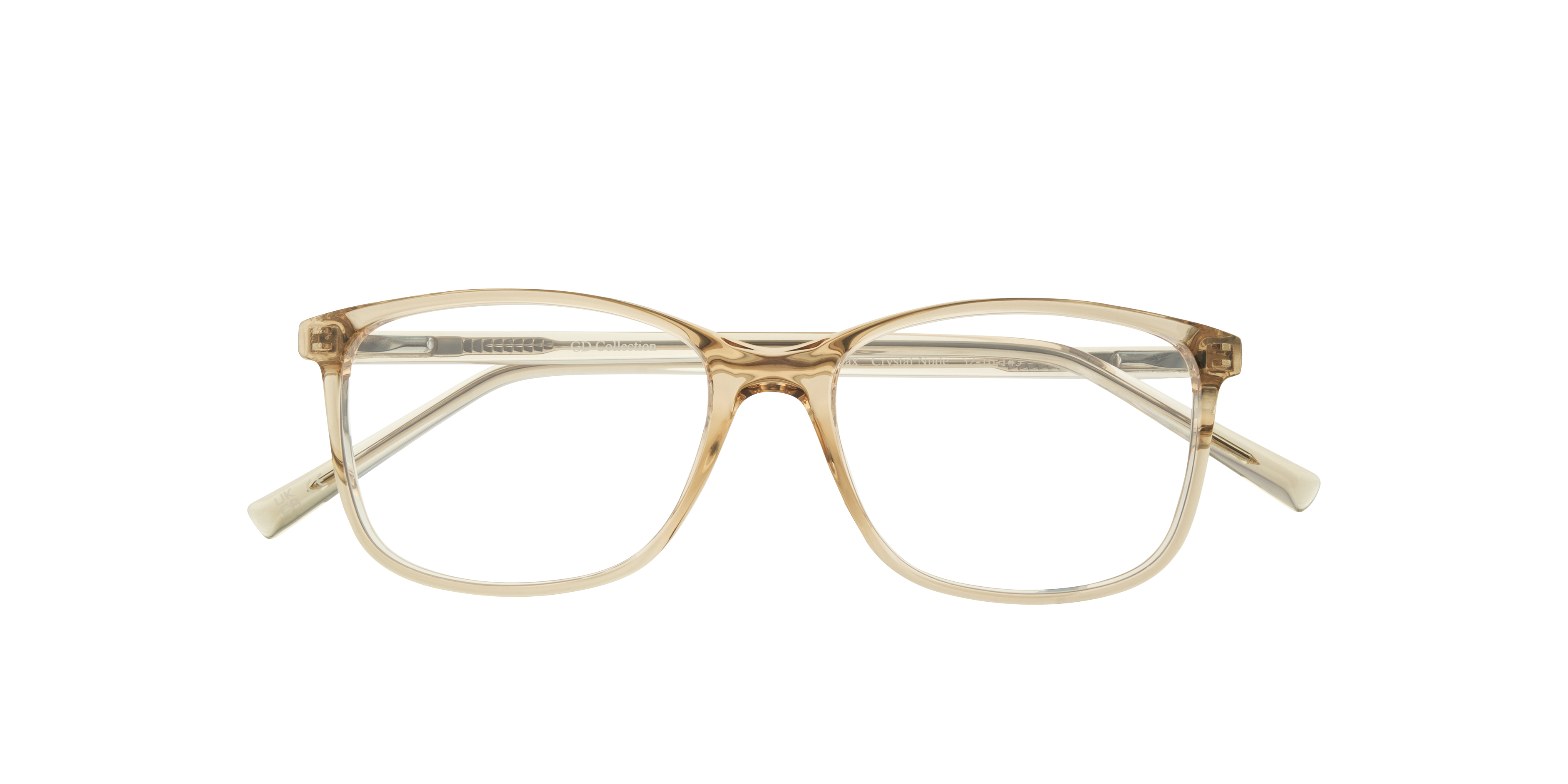 Jax Crystal Nude PlasticEyeglass Frames for Glasses Direct, Closed View