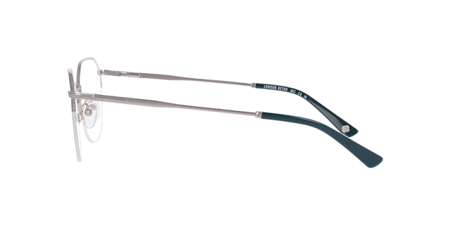 Notting Hill Green & Silver MetalEyeglass Frames for Glasses Direct, Side View