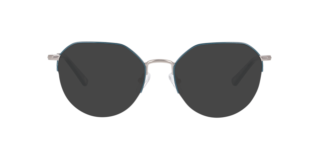 Notting Hill Green & Silver MetalEyeglass Frames for Glasses Direct, with Tinted Lenses