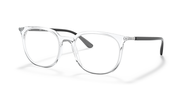 RB7190 Optics Transparent PlasticEyeglass Frames for Glasses Direct, Angle View