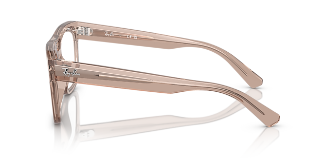 RB7226 Transparent Light Brown PlasticSunglass Frames for Glasses Direct, Side View