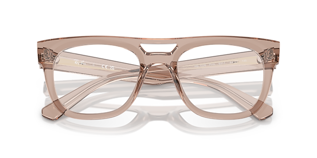 RB7226 Transparent Light Brown PlasticSunglass Frames for Glasses Direct, Closed View