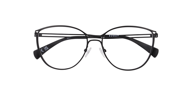 Marine Black MetalEyeglass Frames for Glasses Direct, Closed View