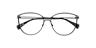 Marine Black MetalEyeglass Frames for Glasses Direct, Closed View