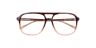 Max Gradient Brown PlasticEyeglass Frames for Glasses Direct, Closed View