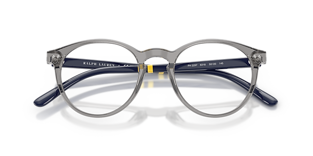 PH2297 Shiny Transparent Grey AcetateEyeglass Frames for Glasses Direct, Closed View