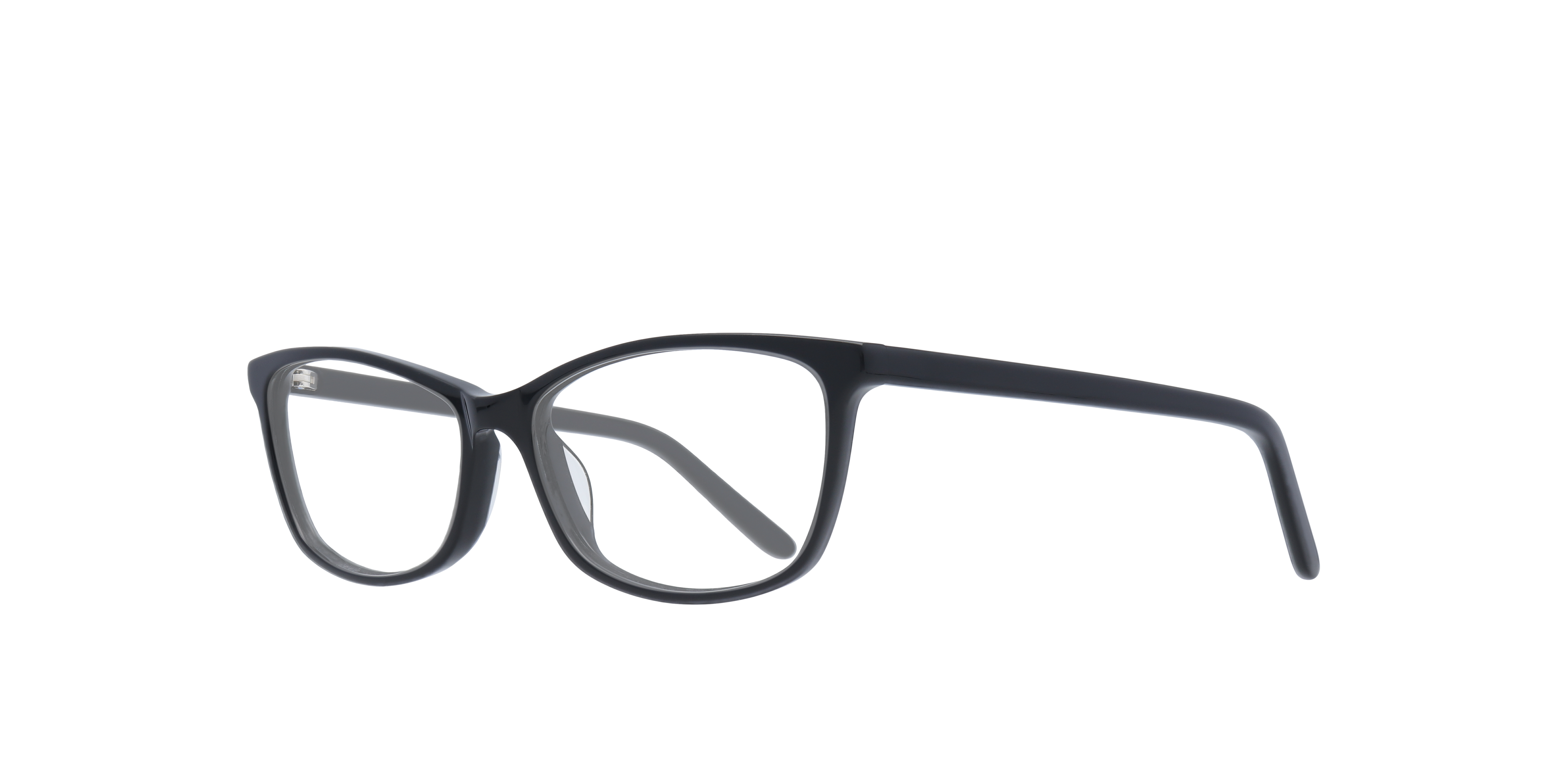 Ella Black AcetateEyeglass Frames for Glasses Direct, Angle View