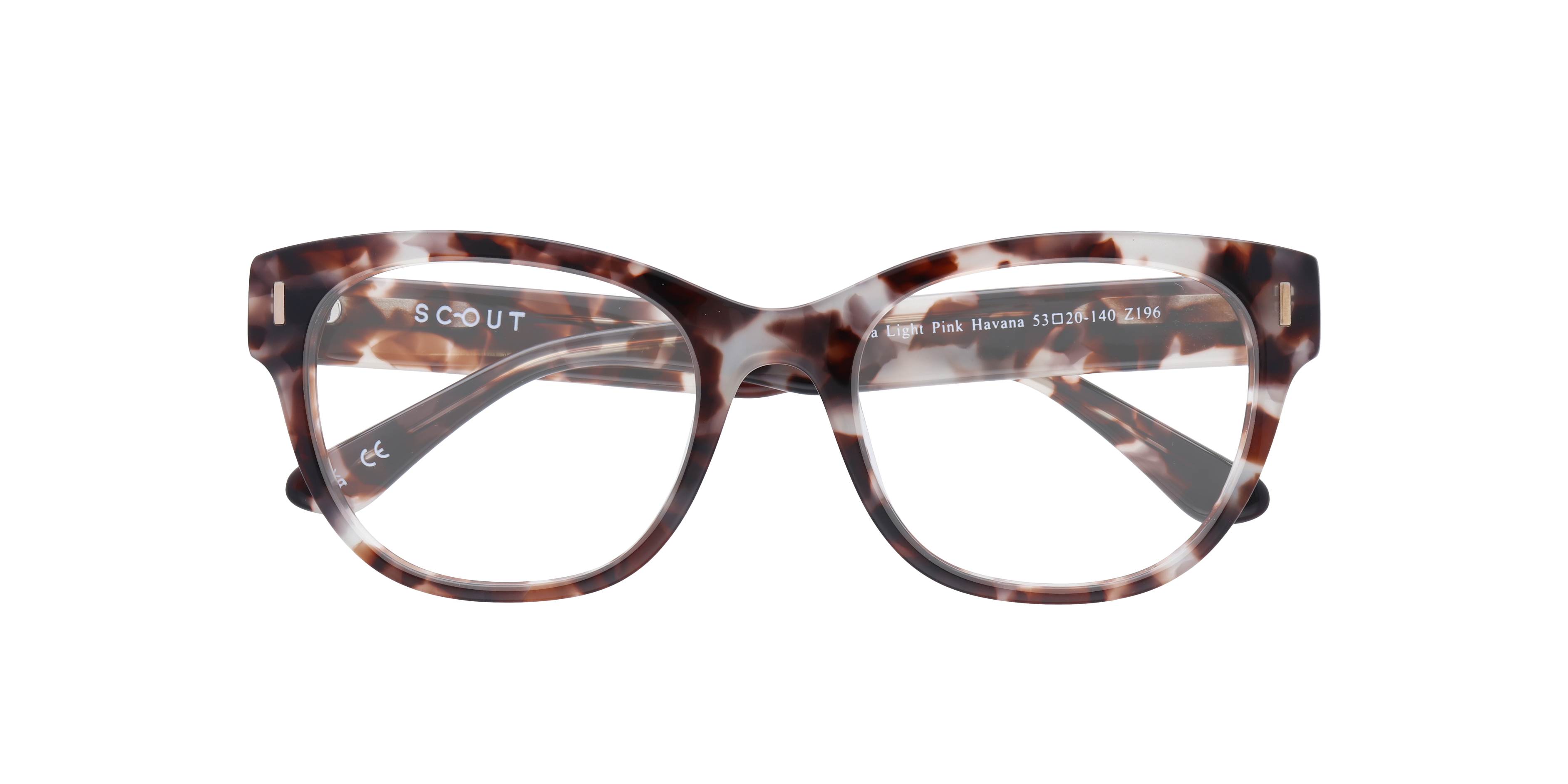 Gabriella Light Pink Havana AcetateEyeglass Frames for Glasses Direct, Closed View