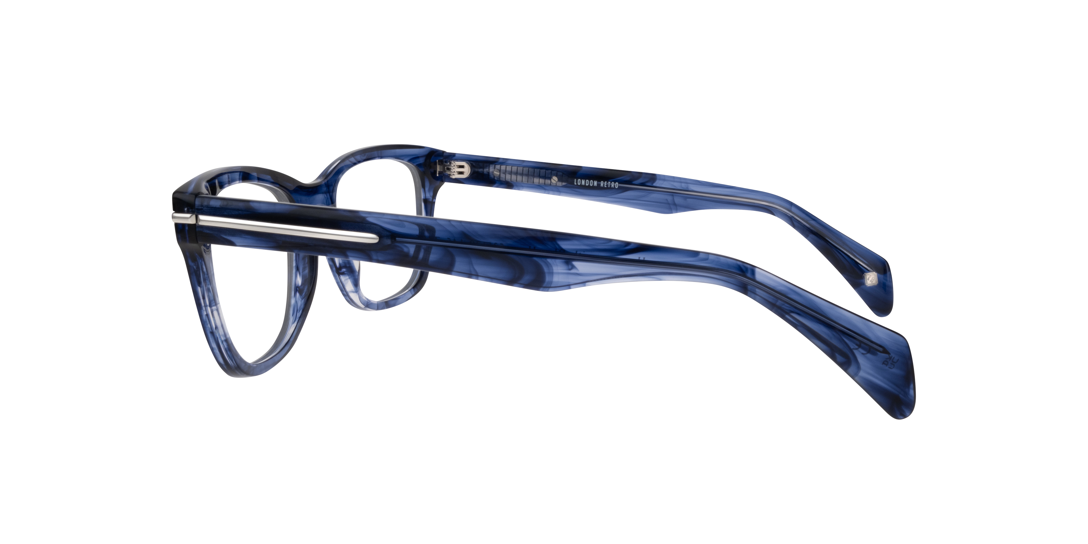 Hammersmith Blue Horn AcetateEyeglass Frames for Glasses Direct, Side View