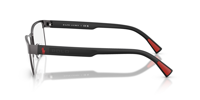 PH1244 Semishiny Dark Gunmetal MetalEyeglass Frames for Glasses Direct, Side View