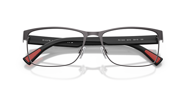 PH1244 Semishiny Dark Gunmetal MetalEyeglass Frames for Glasses Direct, Closed View