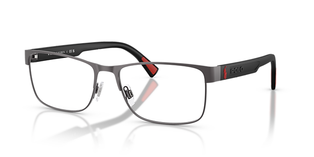 PH1244 Semishiny Dark Gunmetal MetalEyeglass Frames for Glasses Direct, Angle View