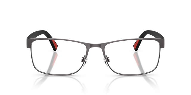 PH1244 Semishiny Dark Gunmetal MetalEyeglass Frames for Glasses Direct, Front View