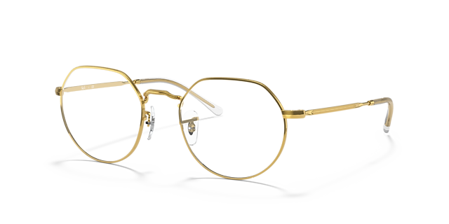 RB6465 Gold MetalEyeglass Frames for Glasses Direct, Angle View