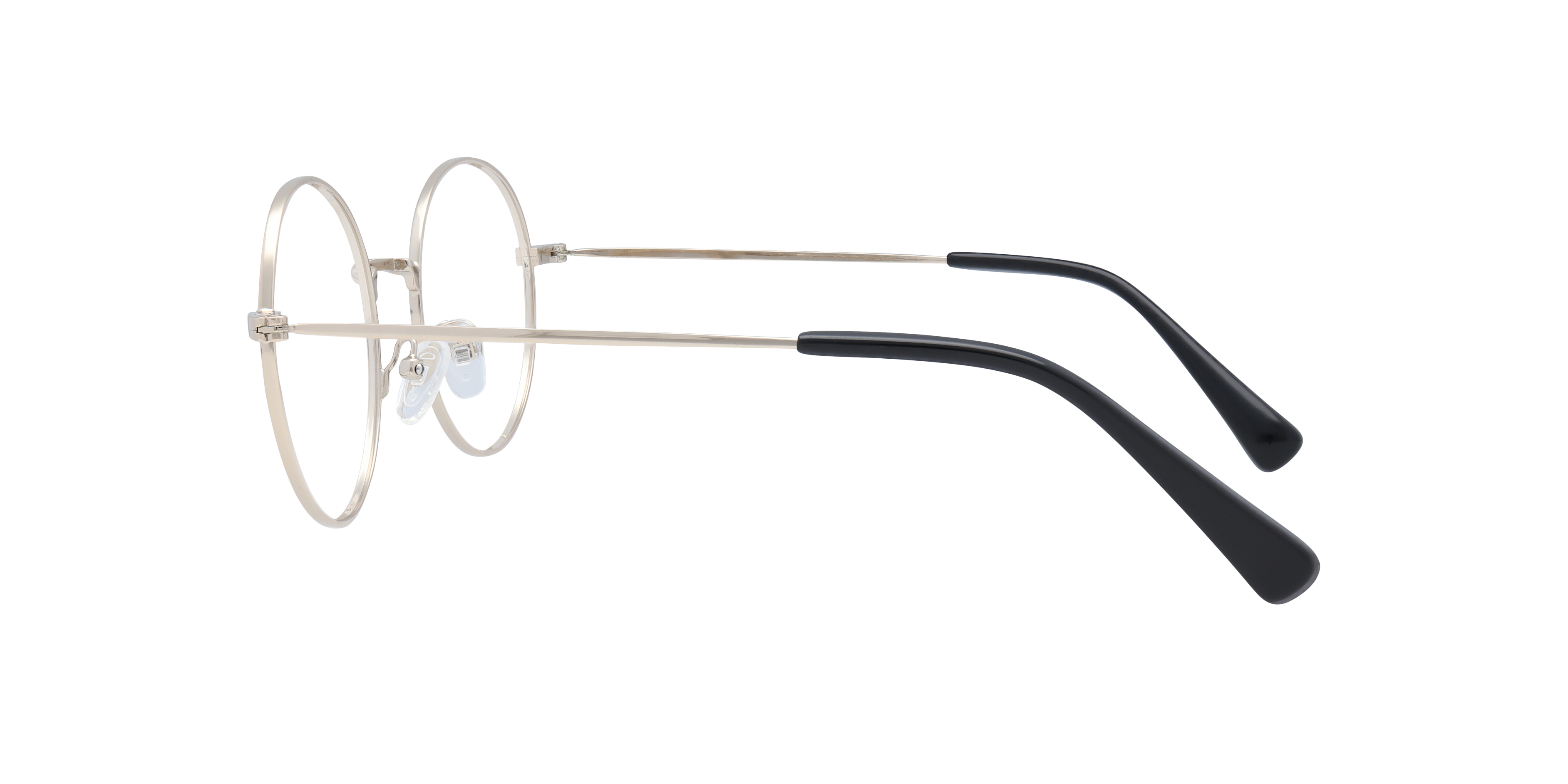 Everly Shiny Gold MetalEyeglass Frames for Glasses Direct, Side View