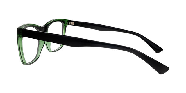 Hazel Crystal Green Black PlasticEyeglass Frames for Glasses Direct, Side View