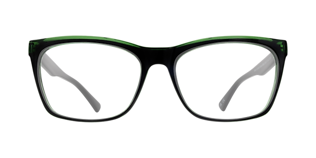 Hazel Crystal Green Black PlasticEyeglass Frames for Glasses Direct, Front View