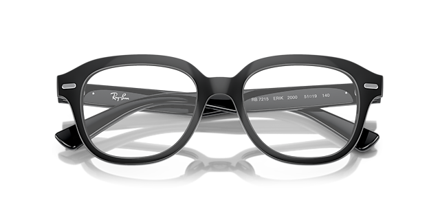 RB7215 Black PlasticEyeglass Frames for Glasses Direct, Closed View