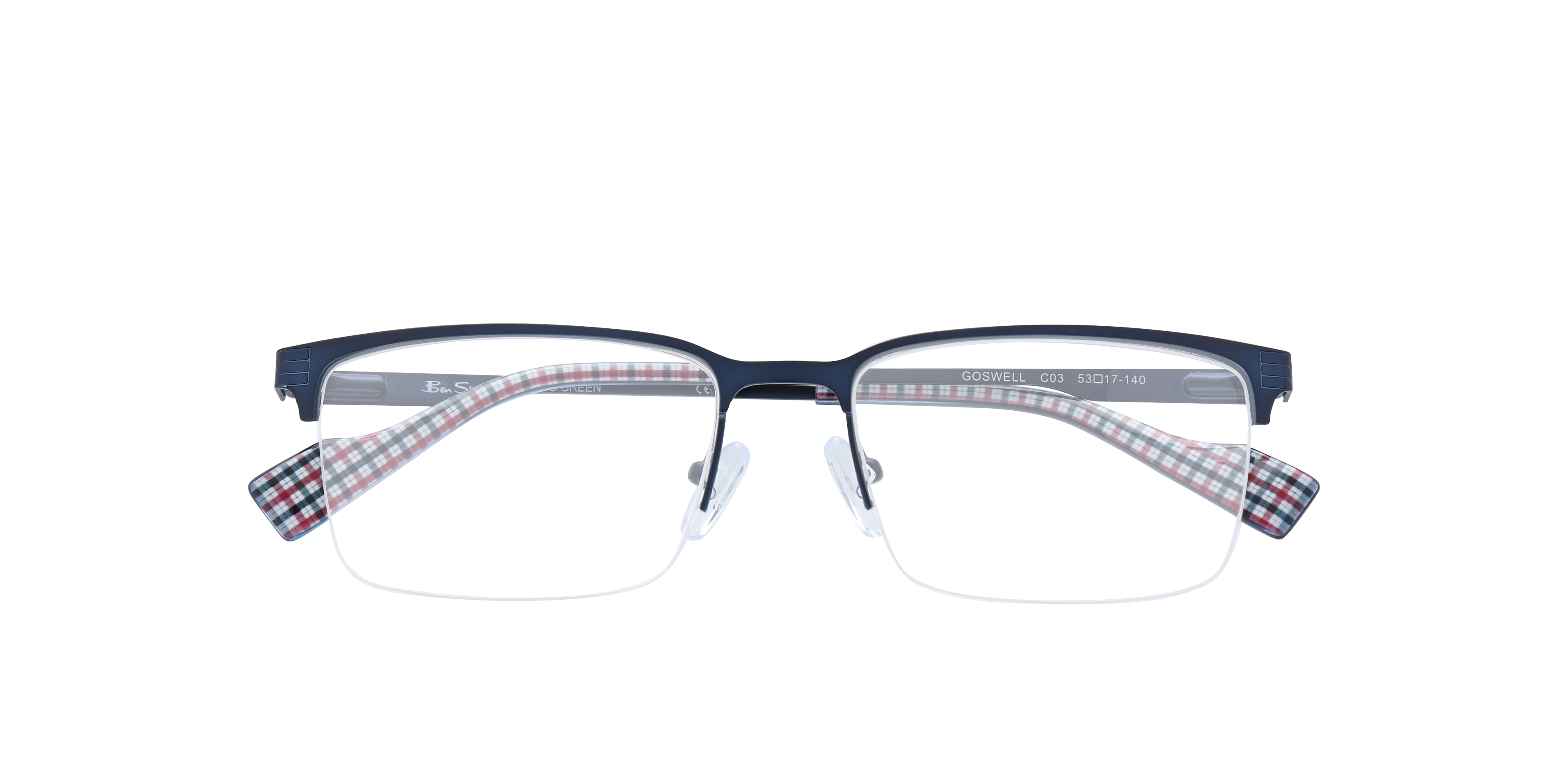 Goswell Blue AcetateEyeglass Frames for Glasses Direct, Closed View