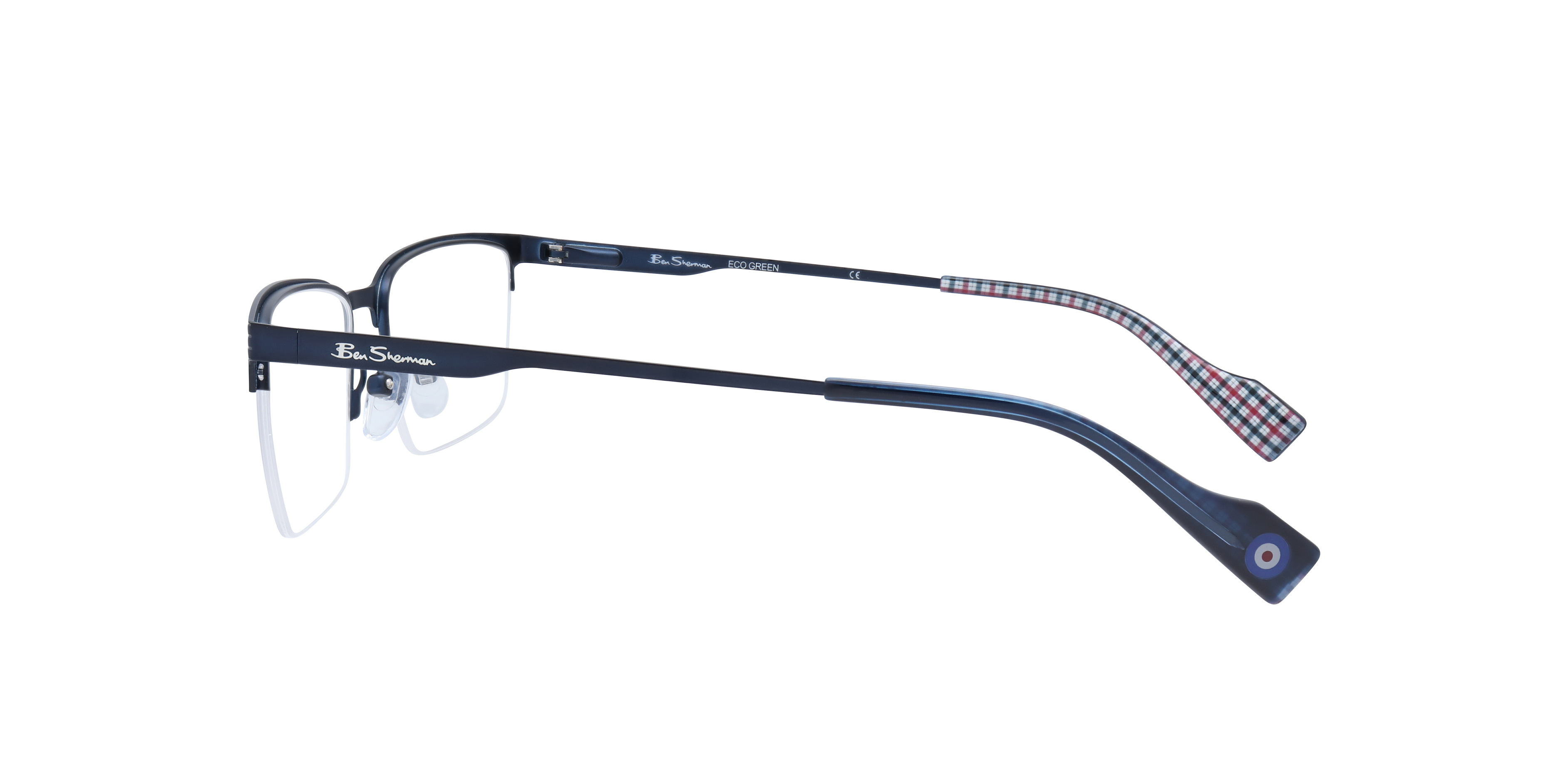Goswell Blue AcetateEyeglass Frames for Glasses Direct, Side View