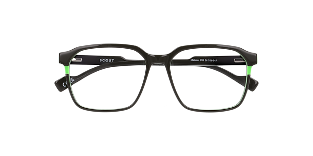 Maddox Dark Green AcetateEyeglass Frames for Glasses Direct, Closed View
