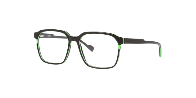 Maddox Dark Green AcetateEyeglass Frames for Glasses Direct, Angle View