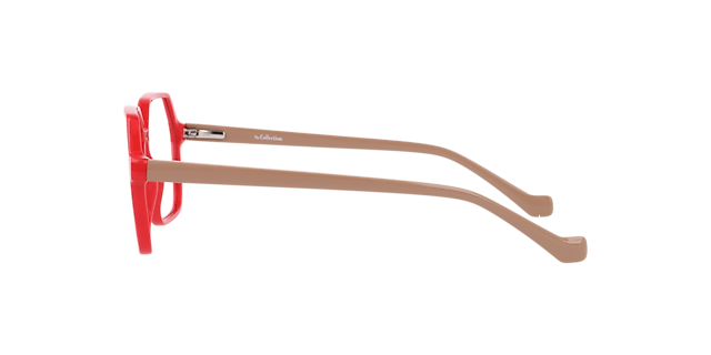 Madeline Red PlasticEyeglass Frames for Glasses Direct, Side View