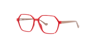 Madeline Red PlasticEyeglass Frames for Glasses Direct, Angle View