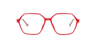 Madeline Red PlasticEyeglass Frames for Glasses Direct, Front View