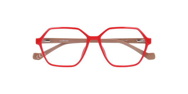 Madeline Red PlasticEyeglass Frames for Glasses Direct, Closed View