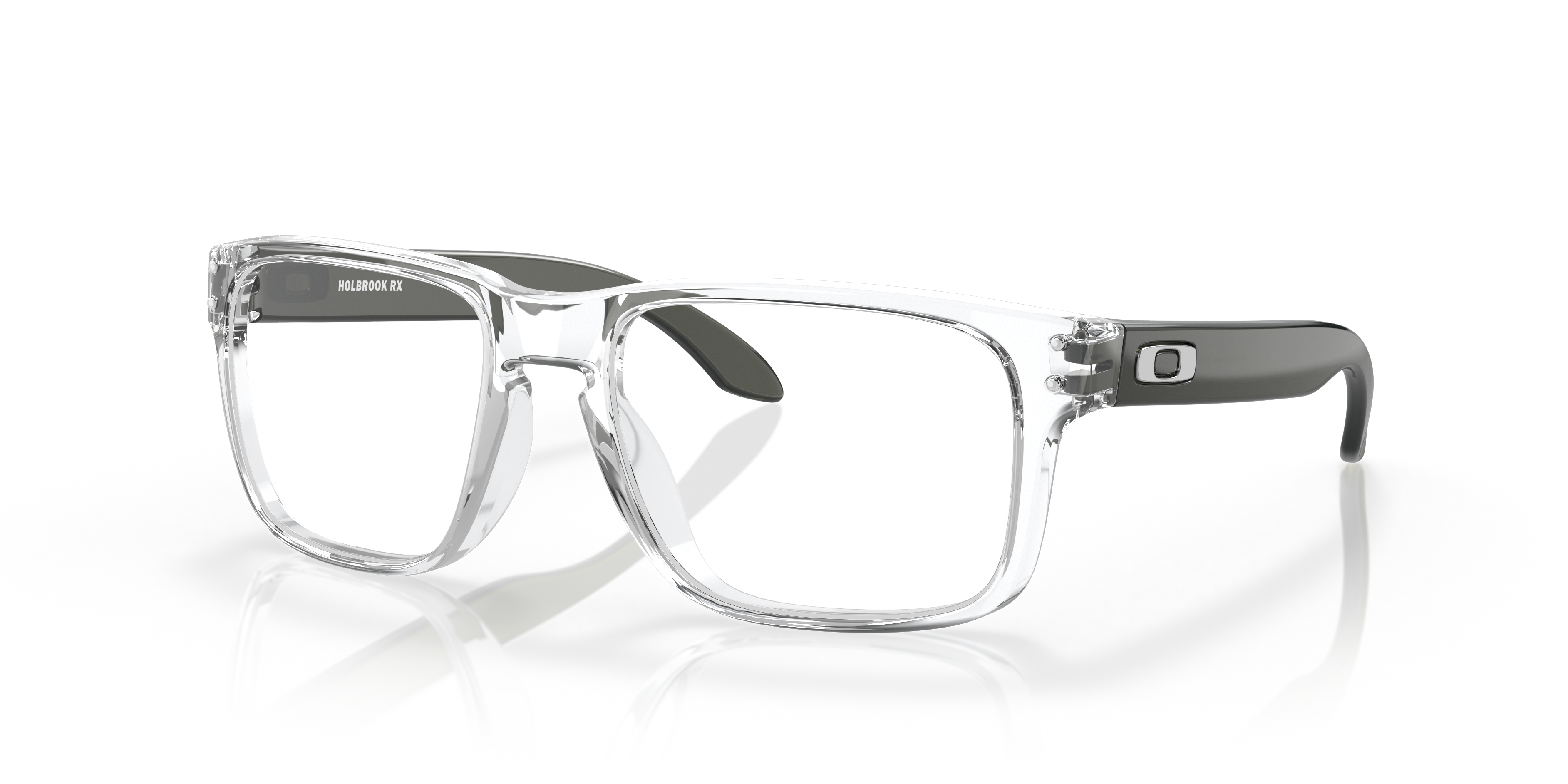 Holbrook™ Polished Clear PlasticEyeglass Frames for Glasses Direct, Angle View