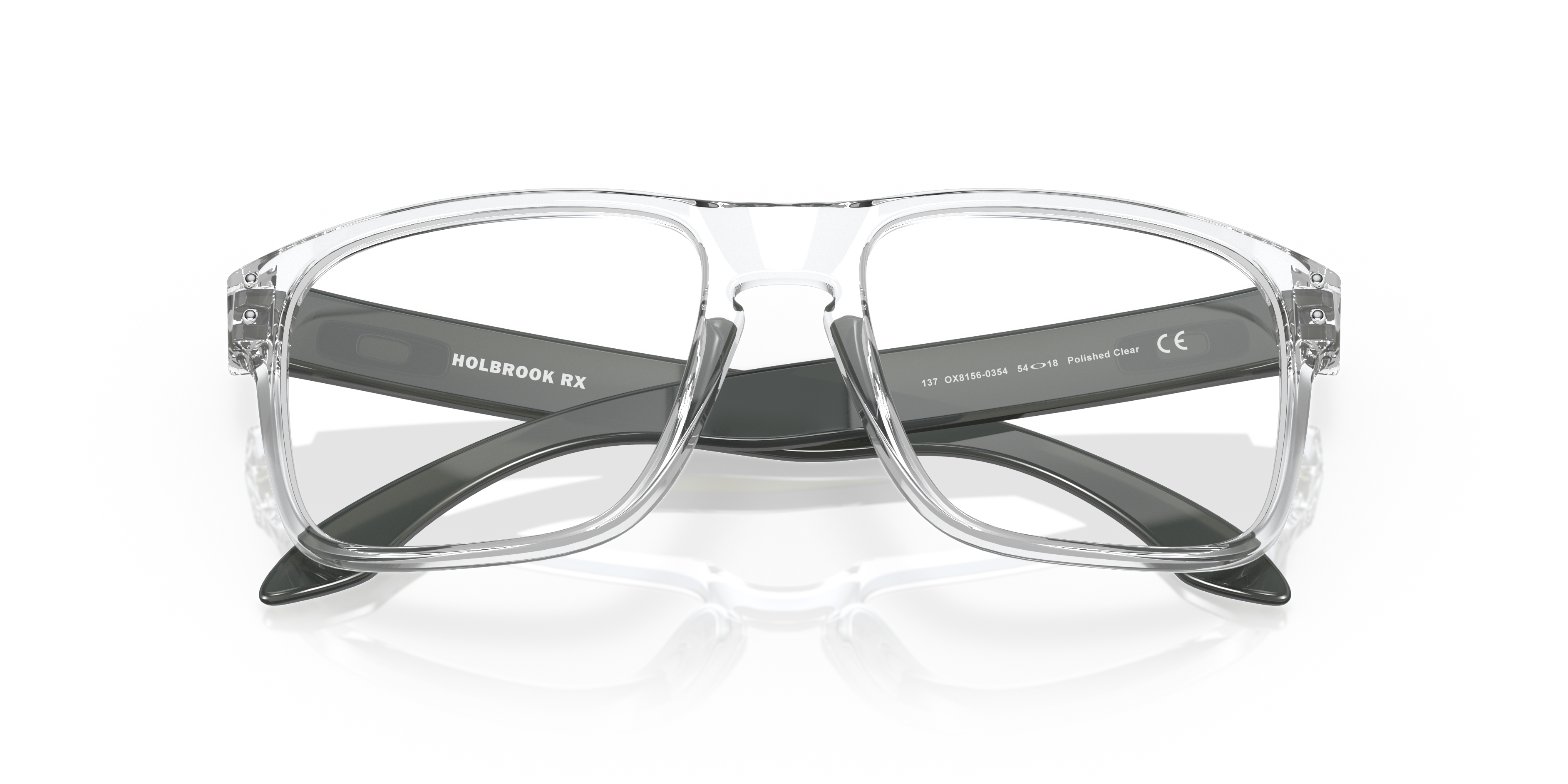 Holbrook™ Polished Clear PlasticEyeglass Frames for Glasses Direct, Closed View