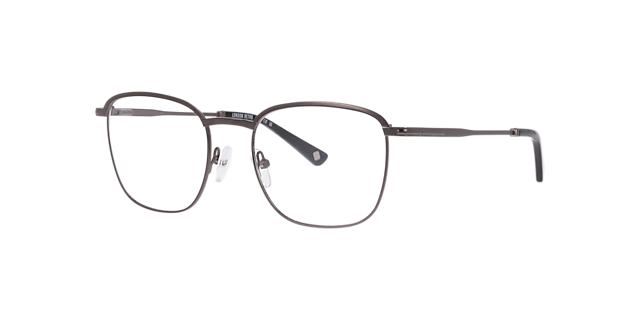 Newington Matte Gunmetal MetalEyeglass Frames for Glasses Direct, Angle View