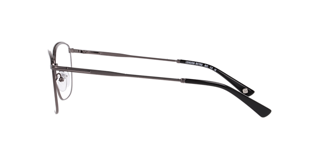 Newington Matte Gunmetal MetalEyeglass Frames for Glasses Direct, Side View