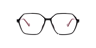 Madeline Black PlasticEyeglass Frames for Glasses Direct, Front View