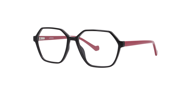 Madeline Black PlasticEyeglass Frames for Glasses Direct, Angle View