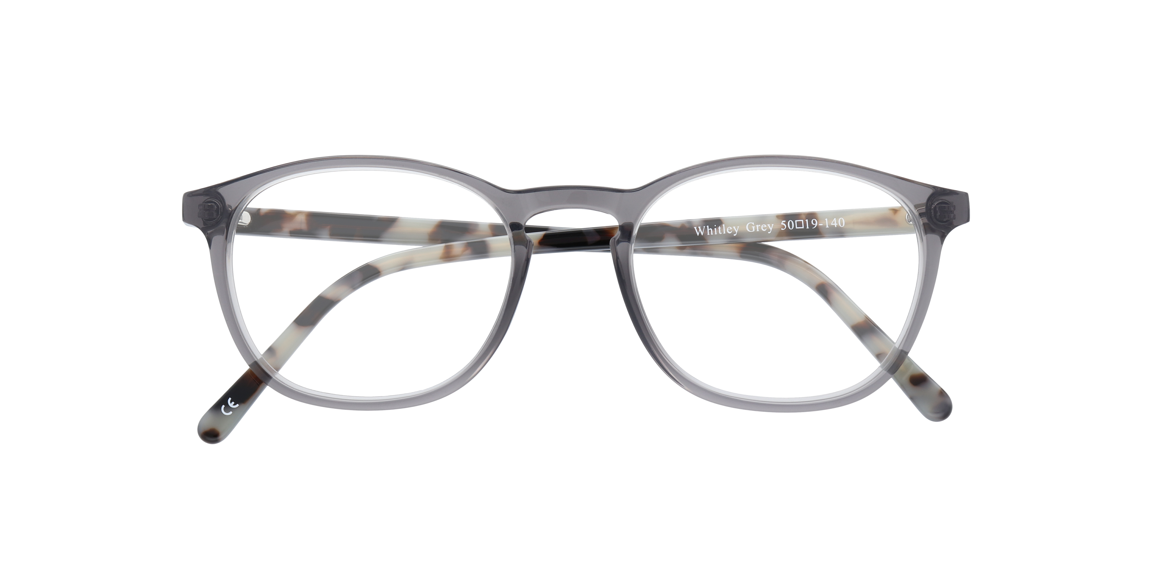 Whitley Grey AcetateSunglass Frames for Glasses Direct, Closed View