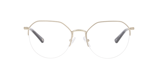 Notting Hill Black On Light Gold MetalEyeglass Frames for Glasses Direct, Front View