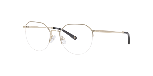 Notting Hill Black On Light Gold MetalEyeglass Frames for Glasses Direct, Angle View