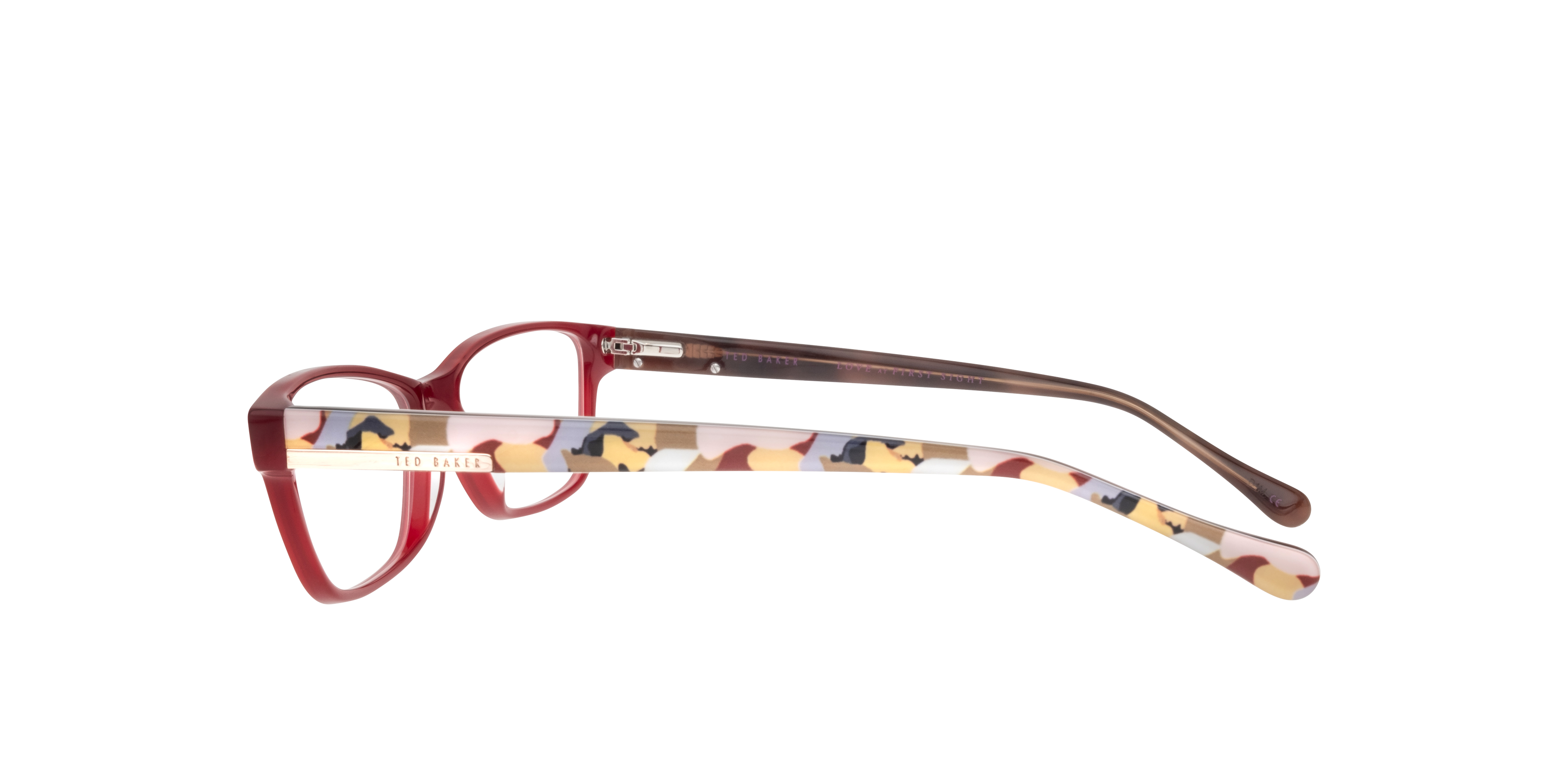 TB9186 Red AcetateEyeglass Frames for Glasses Direct, Side View