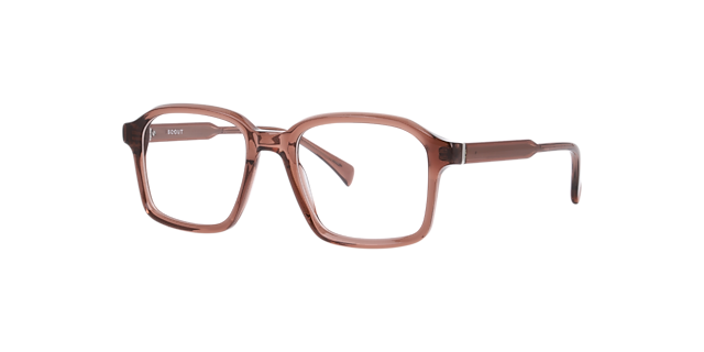 Martie Crystal Brown AcetateEyeglass Frames for Glasses Direct, Angle View
