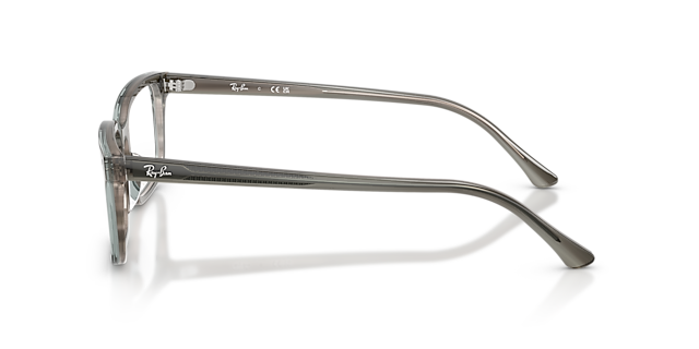 RB5445 Striped Grey AcetateEyeglass Frames for Glasses Direct, Side View