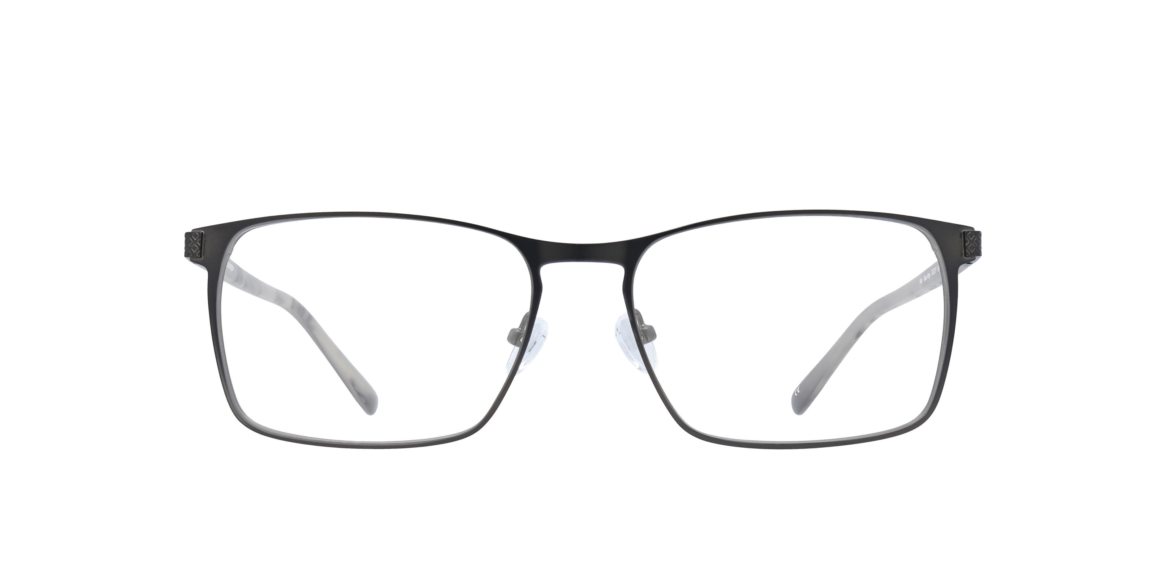 Alec Gunmetal & Grey MetalEyeglass Frames for Glasses Direct, Front View