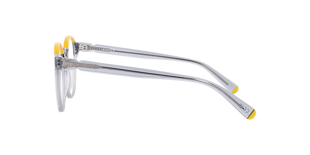 Marcel Yellow & Grey AcetateEyeglass Frames for Glasses Direct, Side View
