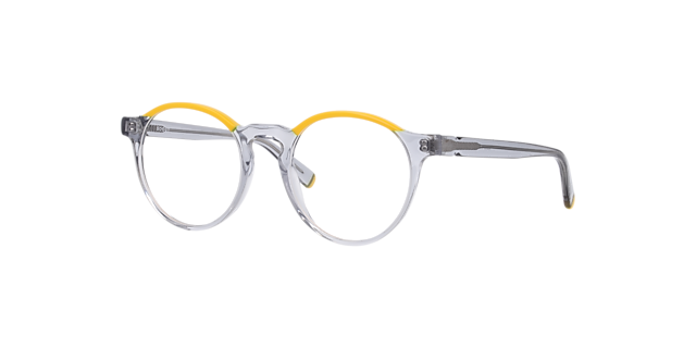 Marcel Yellow & Grey AcetateEyeglass Frames for Glasses Direct, Angle View