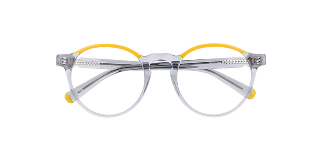 Marcel Yellow & Grey AcetateEyeglass Frames for Glasses Direct, Closed View