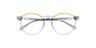 Marcel Yellow & Grey AcetateEyeglass Frames for Glasses Direct, Closed View