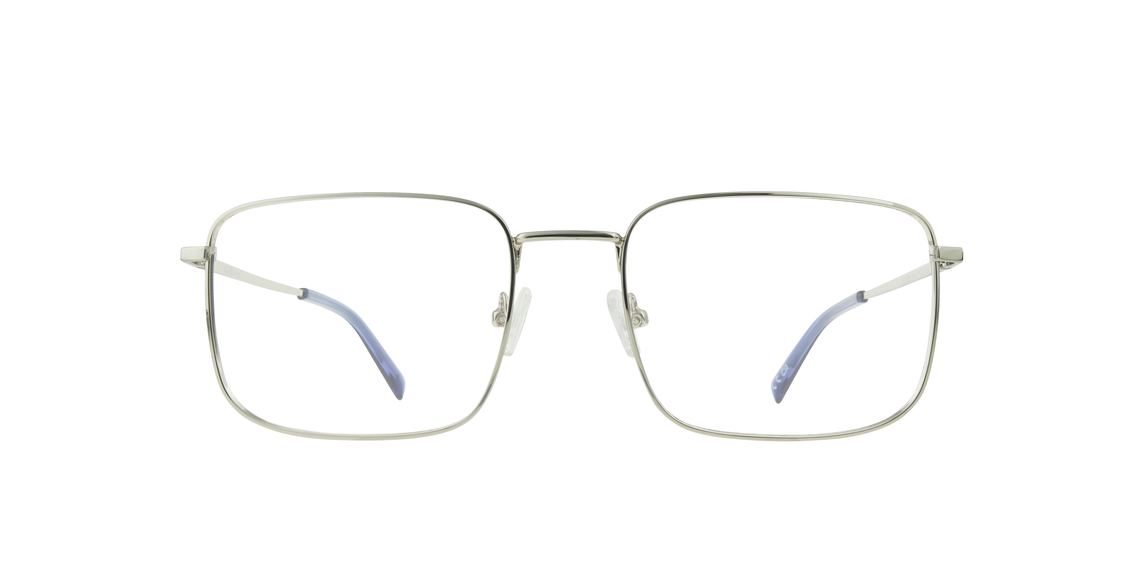 John Shiny Silver MetalEyeglass Frames for Glasses Direct, Front View