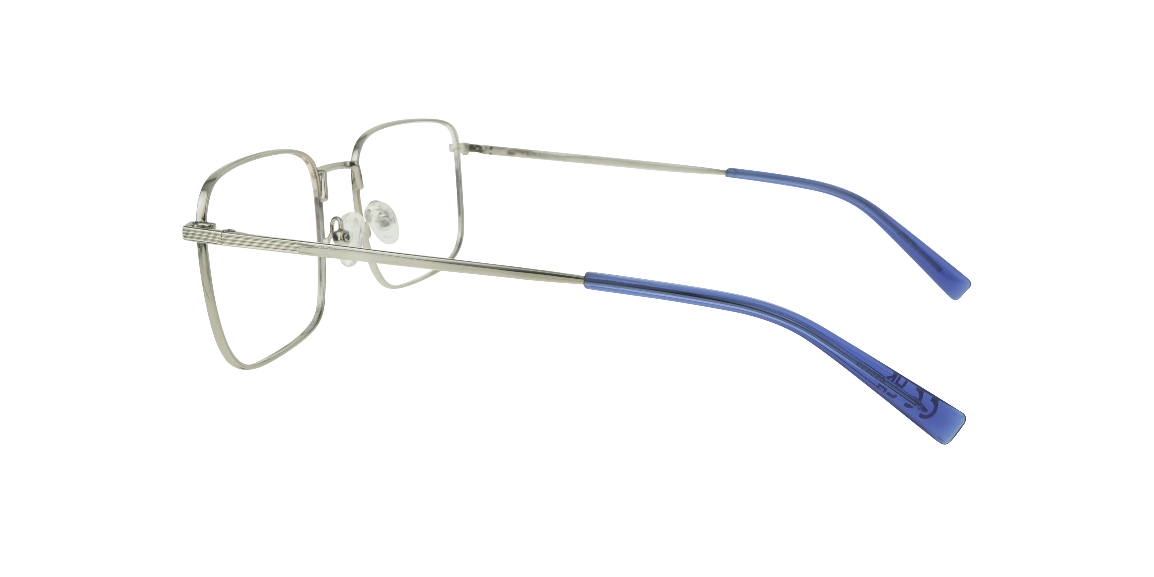 John Shiny Silver MetalEyeglass Frames for Glasses Direct, Side View